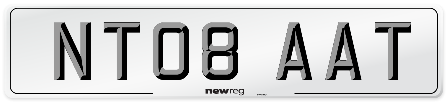 NT08 AAT Number Plate from New Reg